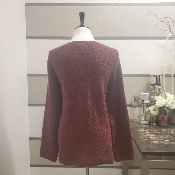 LL Bean Womens Purple Knit Sweater Sz XL - Picture 2 of 3